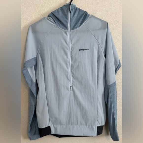 Patagonia Women’s 2023 Airshed Pro Two-Way Half Zip Pullover Windbreaker SkyBlue